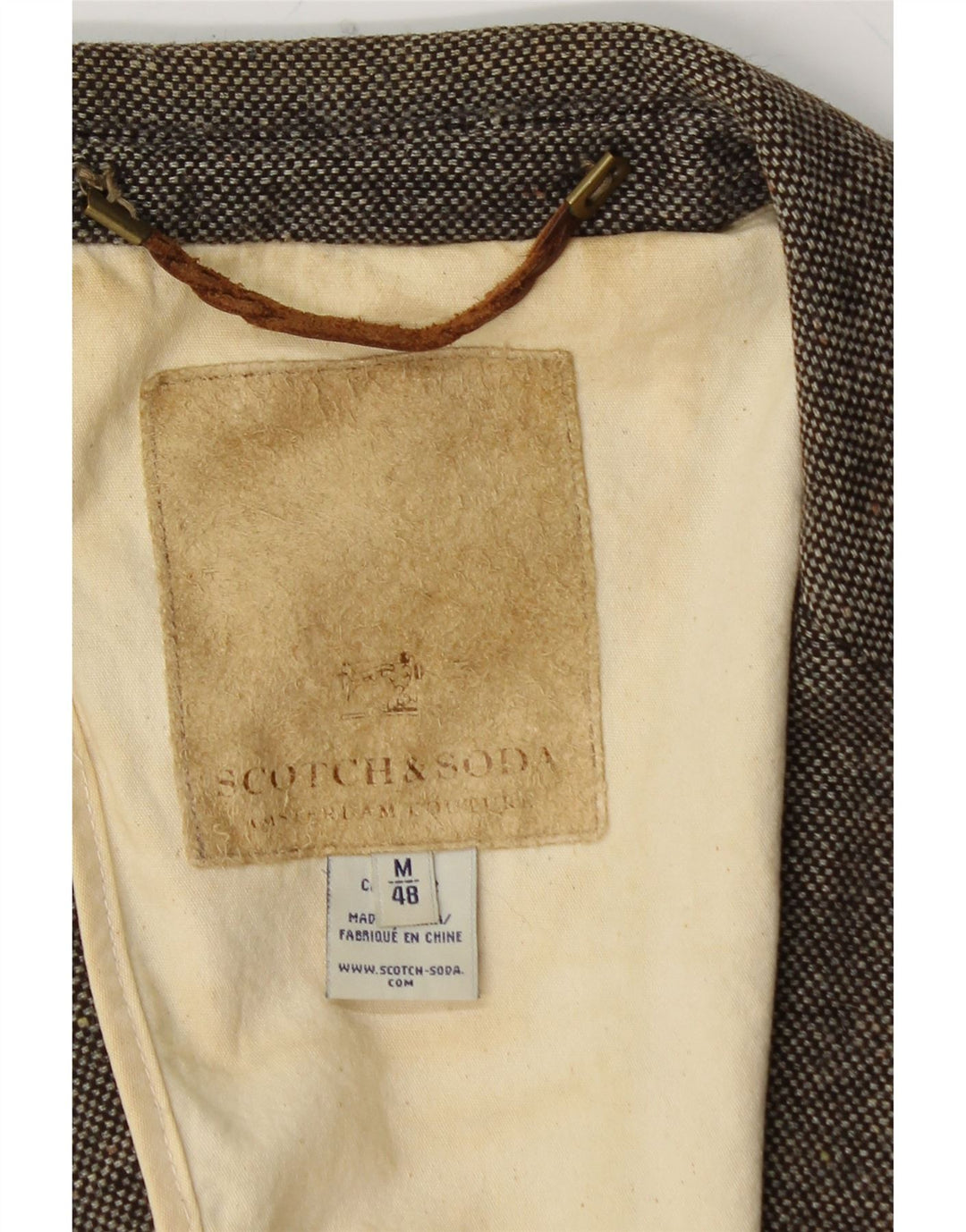 SCOTCH & SODA Giacca blazer da uomo a 1 bottone IT 48 Marrone medio