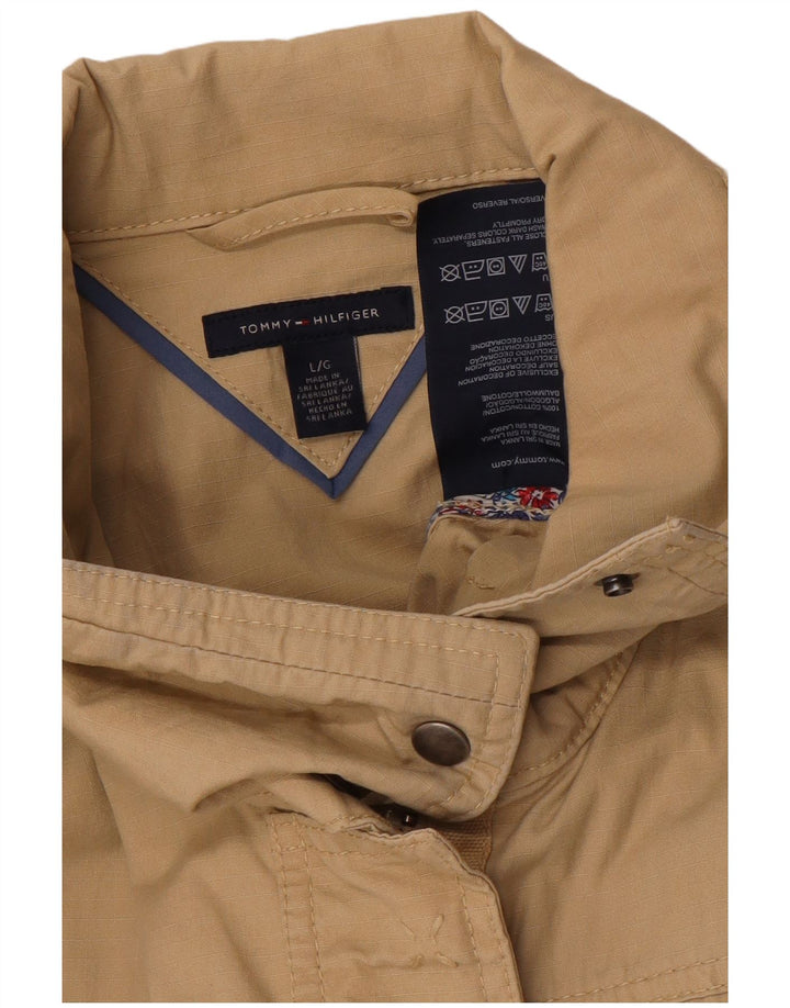 Giacca utility da donna Tommy Hilfiger UK 16 grande cotone beige
