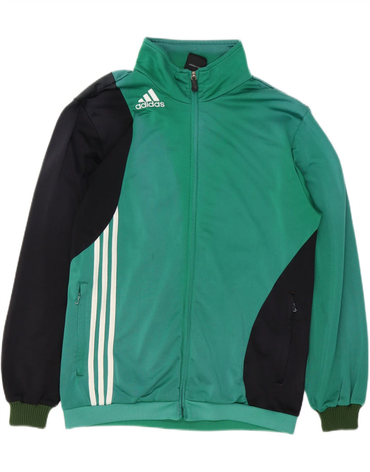 Giacca da tuta da uomo Adidas UK 40/42 Colorblock verde medio