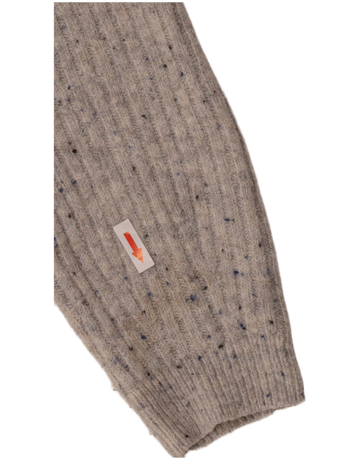 Maglione cardigan corto da donna Marks & Spencer UK 12 Grigio medio chiazzato