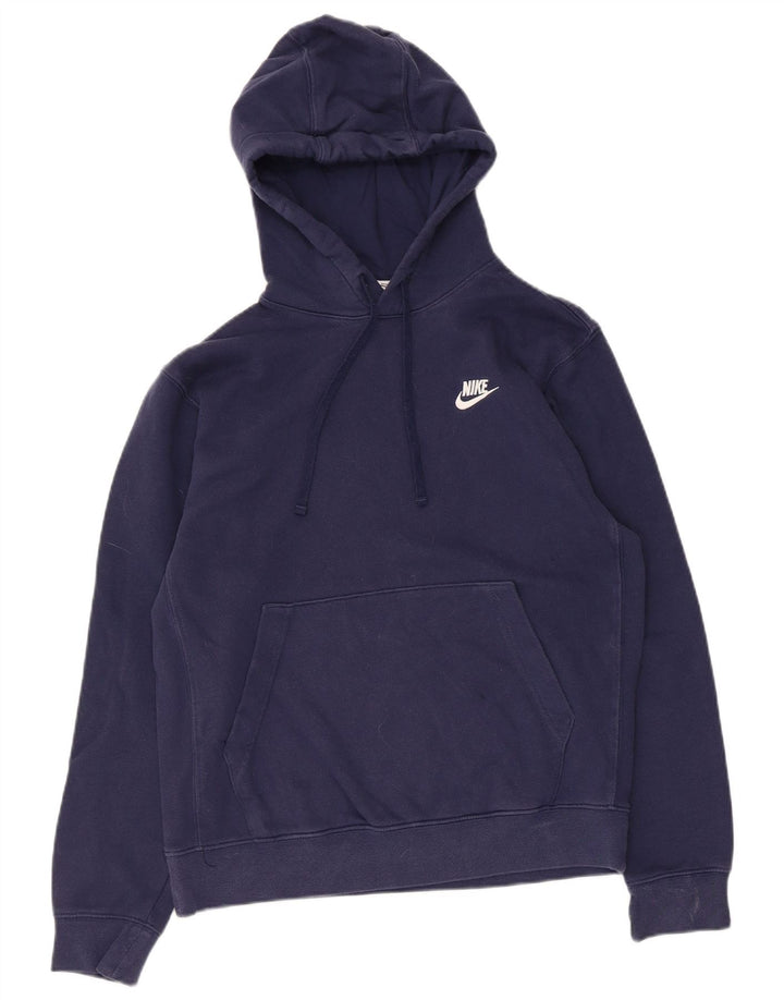 Felpa con cappuccio da uomo Nike Small in cotone blu navy