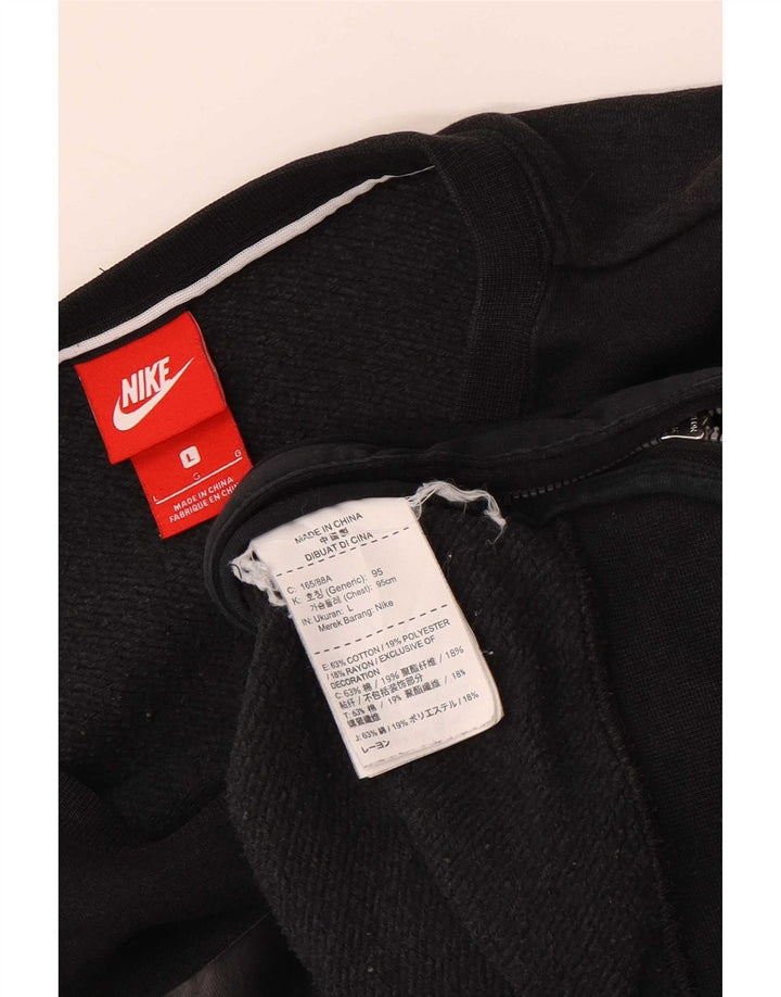 Felpa oversize con grafica Nike Air da donna UK 16 grande nera