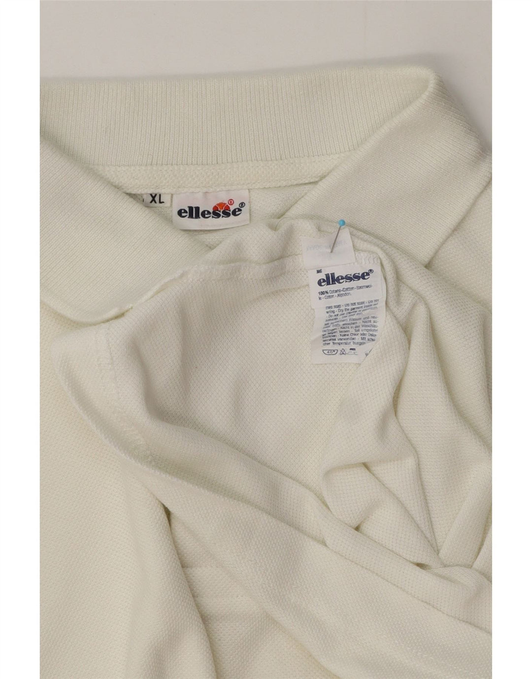 Polo da uomo Ellesse XL in cotone bianco
