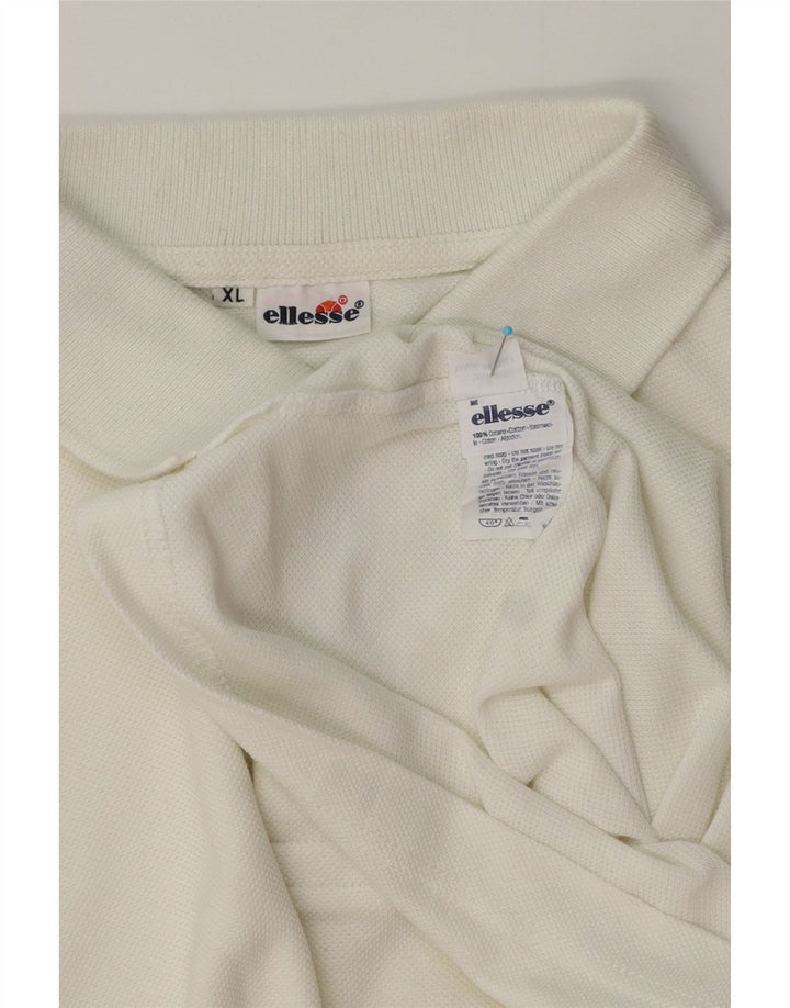 Polo da uomo Ellesse XL in cotone bianco