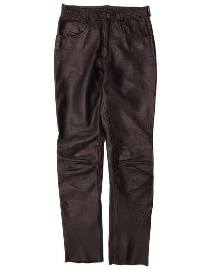 Pantaloni in pelle slim da donna Linus W29 L33 Pelle nera
