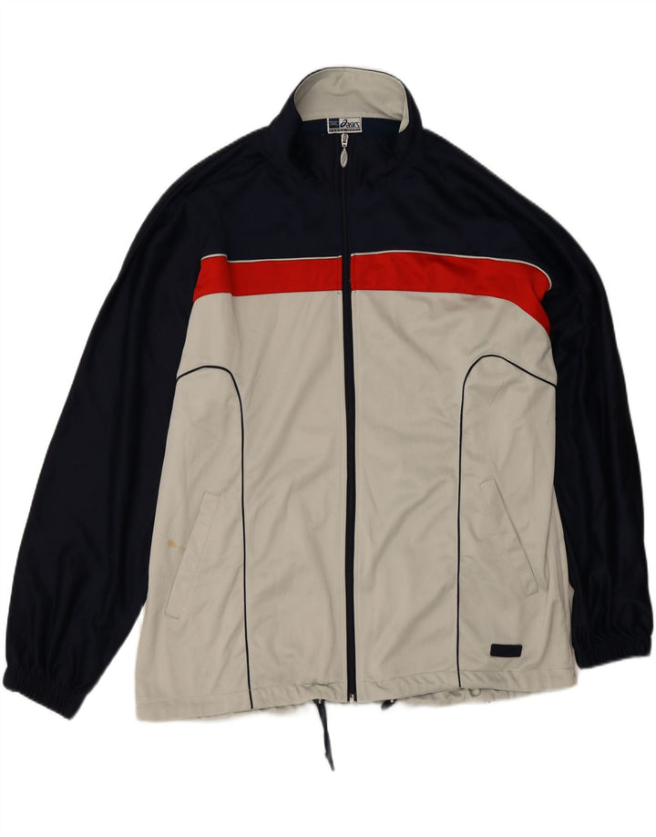 Giacca sportiva da uomo Asics 2XL Poliestere color block grigio