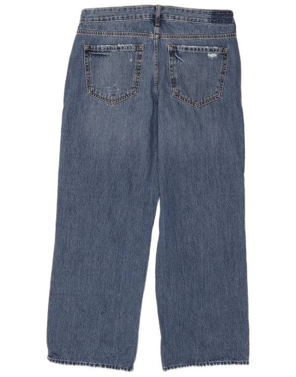 Hollister Womens Baggy Distressed Loose Jeans US 12 Large W31 L30 Blue