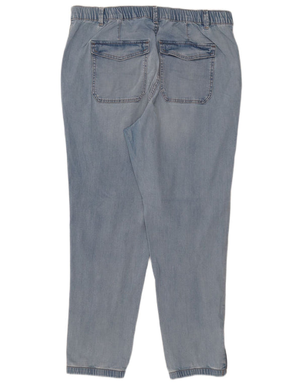 Jeans affusolati a vita alta da donna Marks & Spencer UK 18 XL W38 L29 Blu