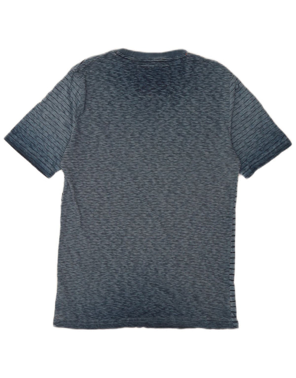T-shirt da uomo Superdry Top in cotone a righe blu medio