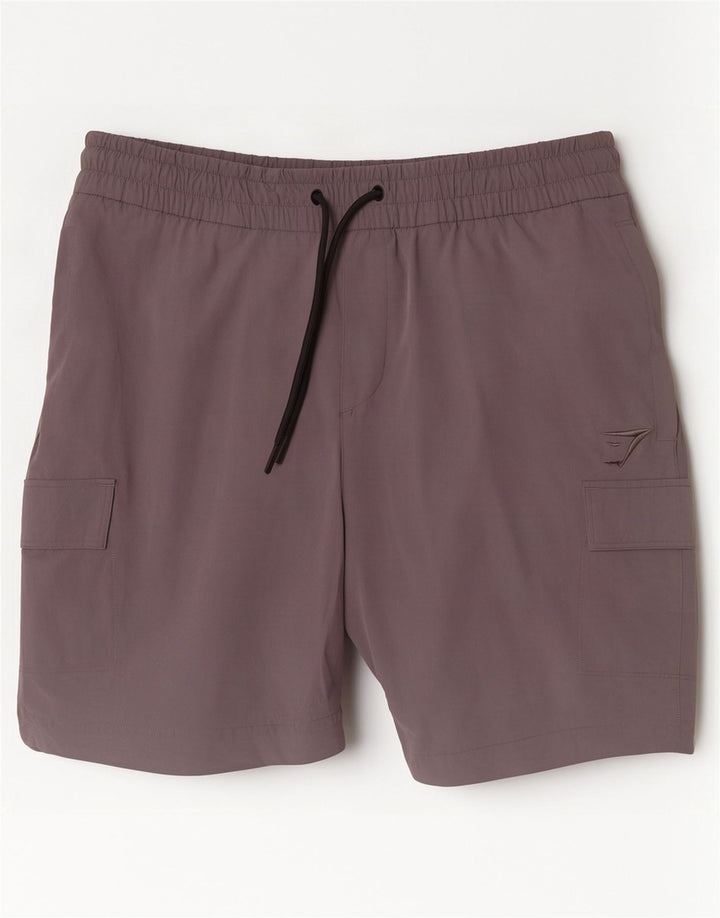 Pantaloncini da bagno cargo da uomo Gymshark grandi in nylon grigio