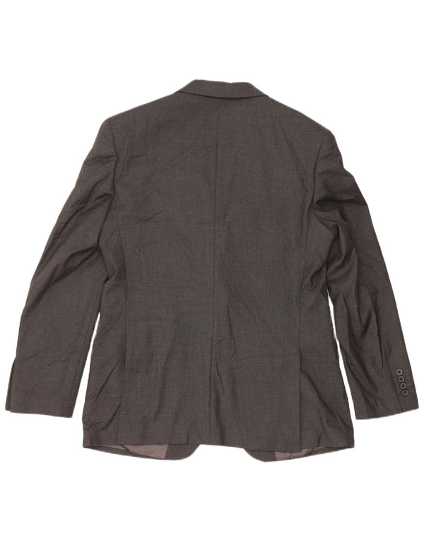 Giacca blazer a 2 bottoni da uomo Marks & Spencer UK 40 Poliestere grigio medio