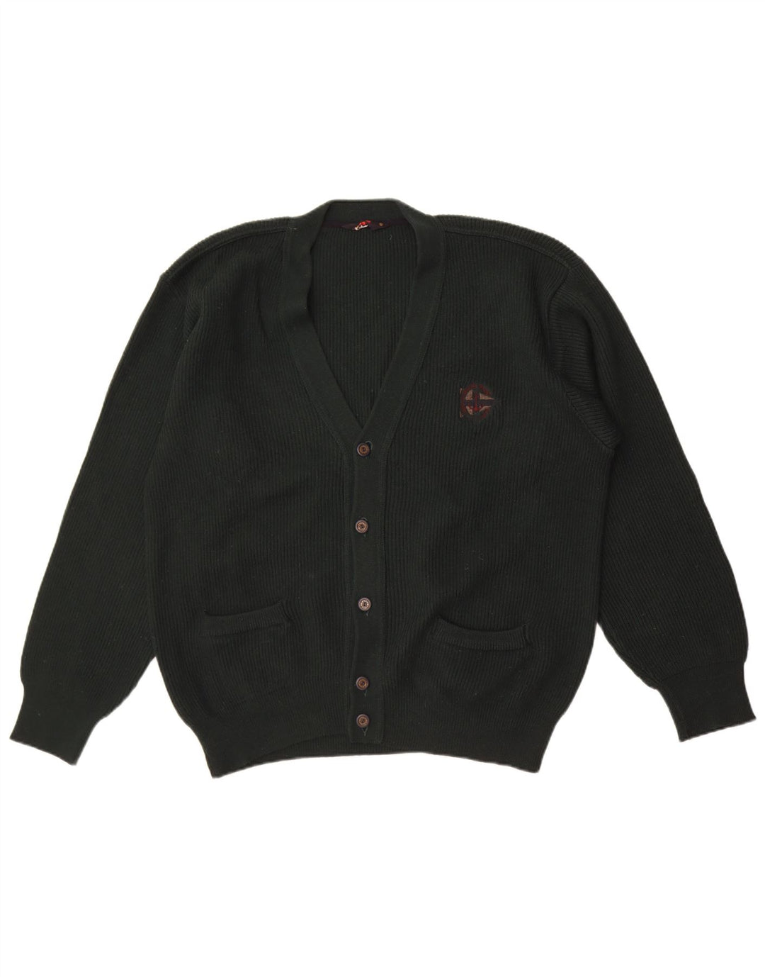 Paul & Shark Maglione cardigan yachting da uomo XL lana verde