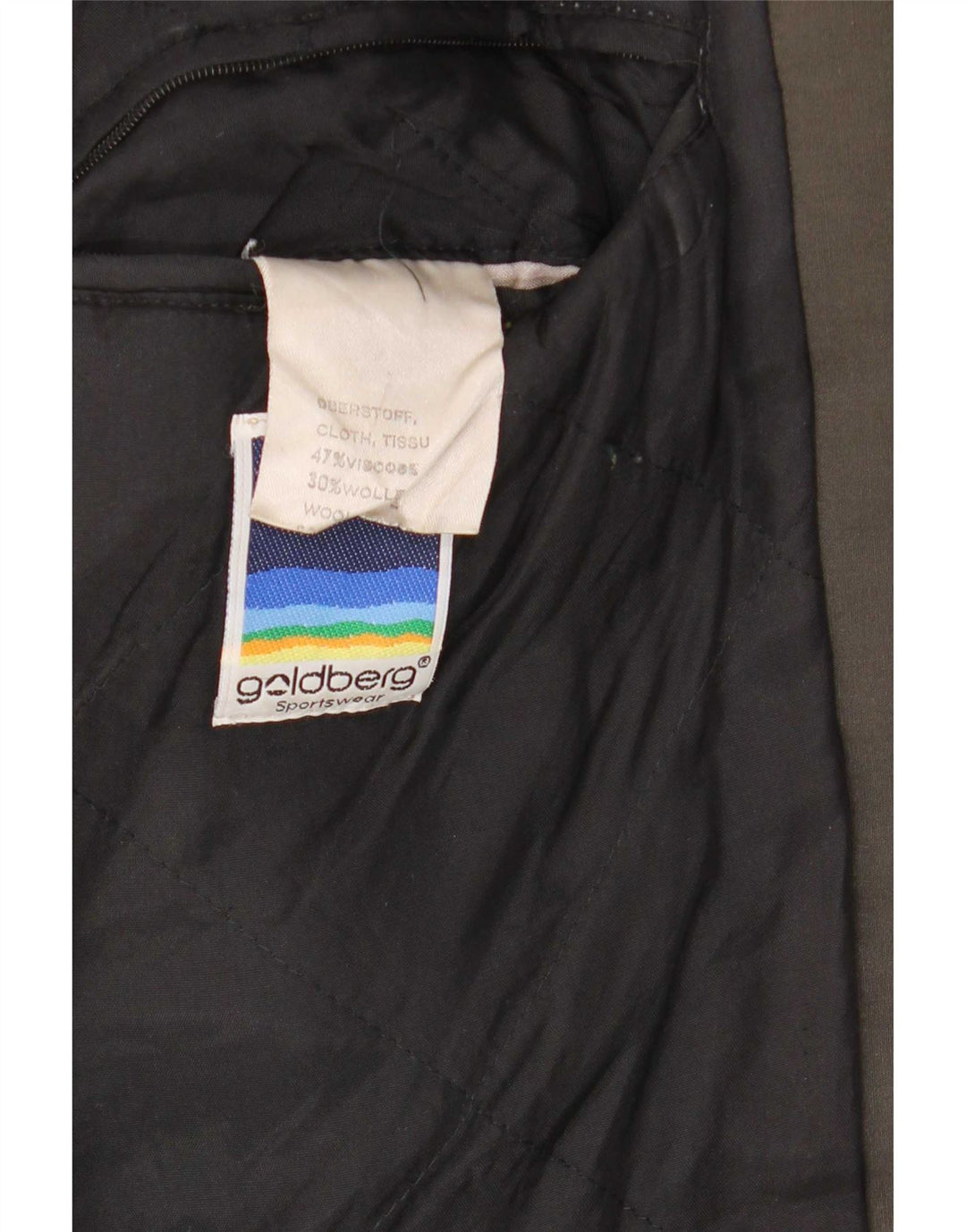 Giubbotto bomber vintage da uomo vestibilità ampia IT 48 Viscosa color block grigio medio