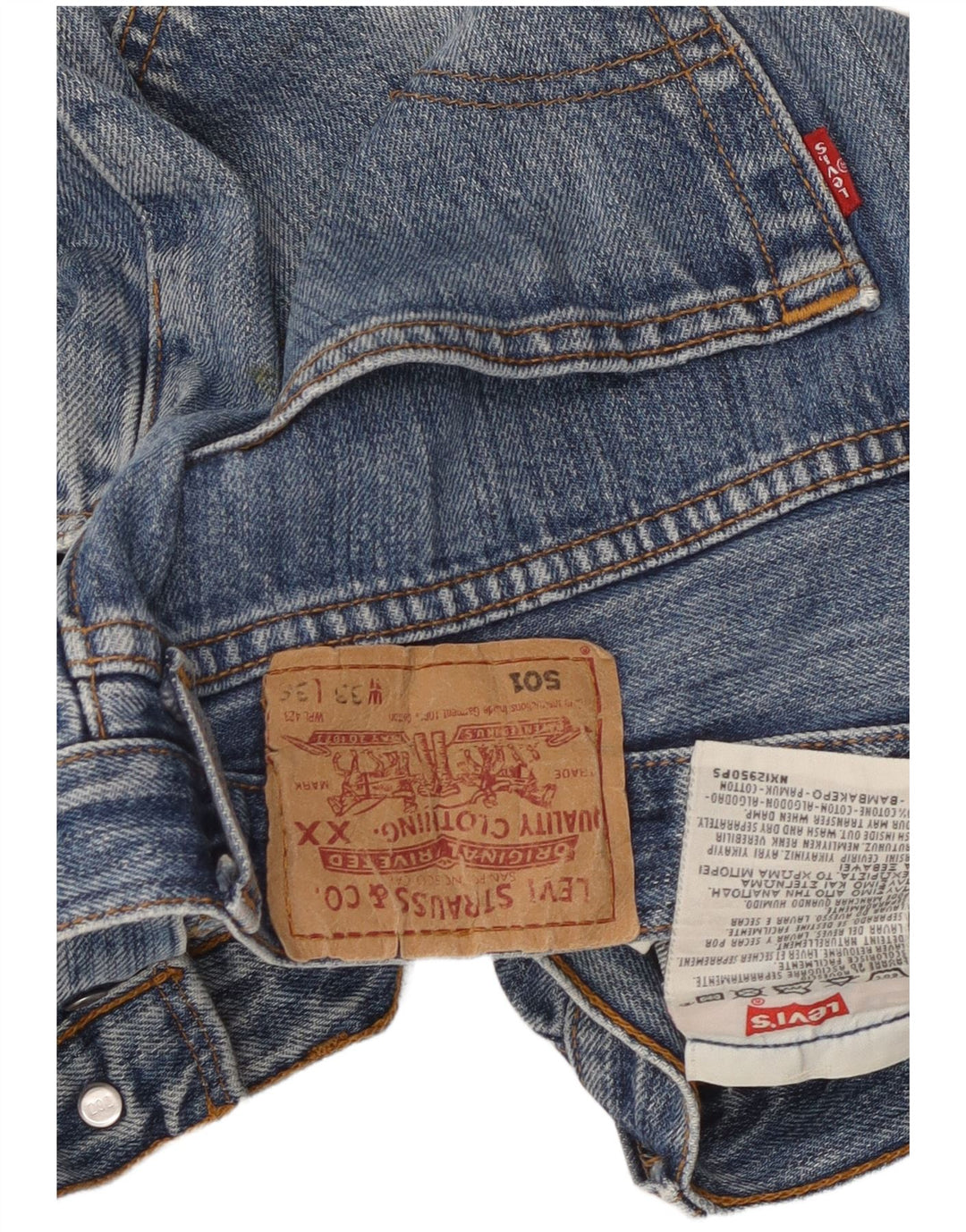 Levi's Uomo 501 Jeans dritti W33 L29 Cotone Blu