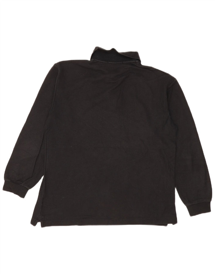 Polo da uomo a maniche lunghe Fila IT 50 cotone nero medio