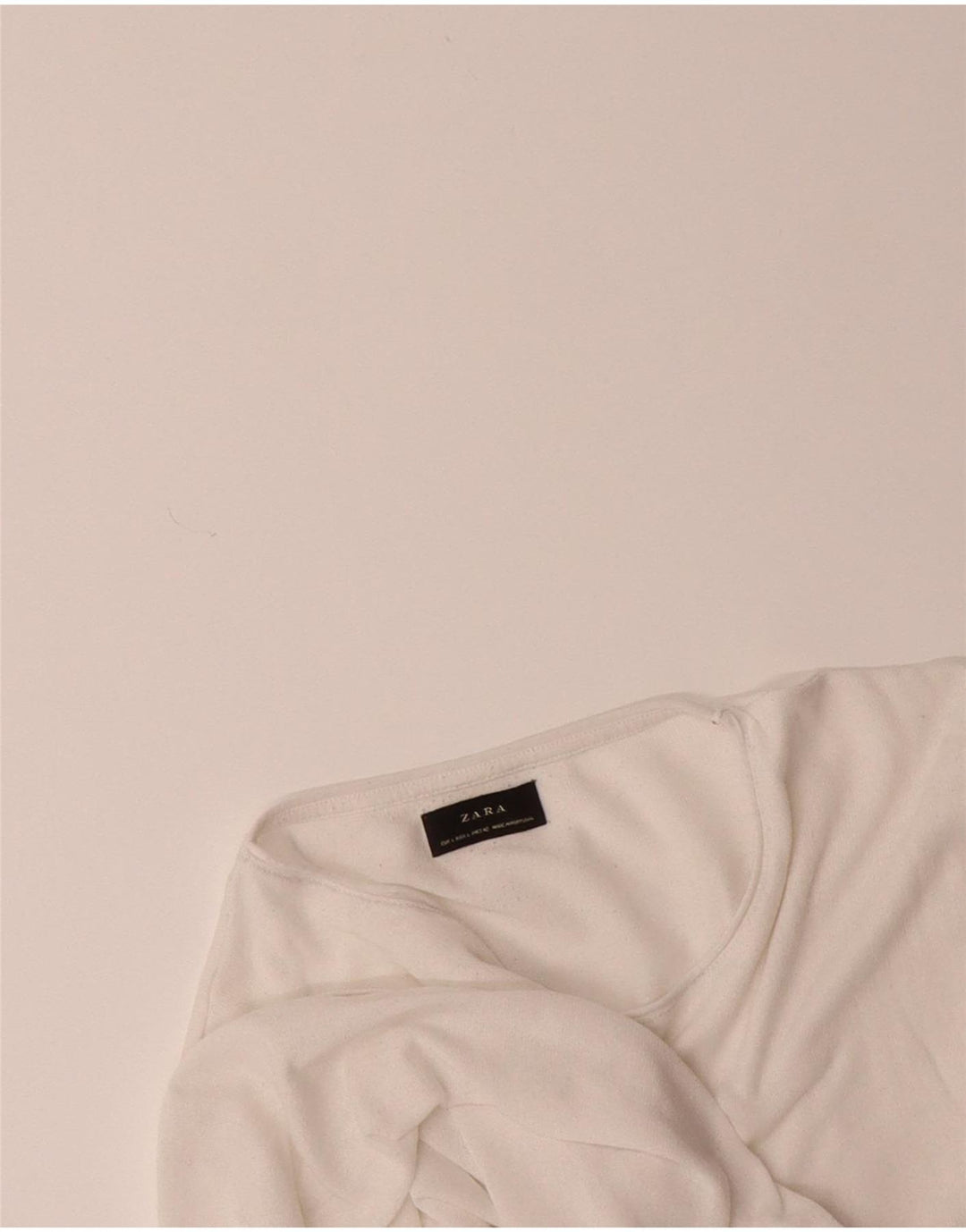 ZARA Womens T-Shirt Top UK 16 Large White Vintage Zara and Second-Hand Zara from Messina Hembry 
