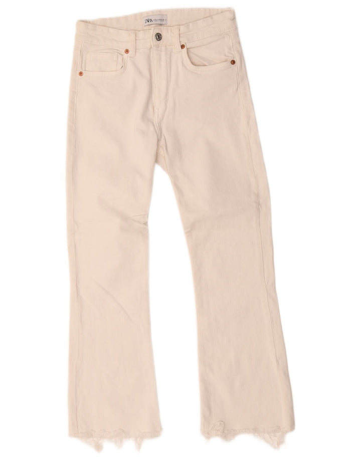 Jeans Bootcut da donna Zara EU 38 Small W28 L25 Cotone bianco