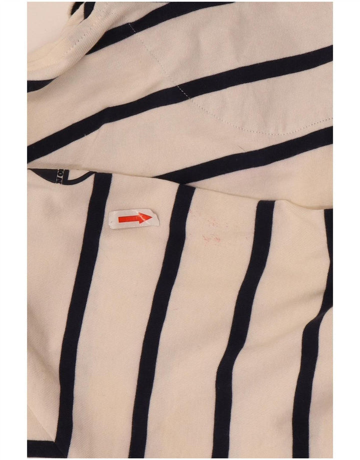 Polo da uomo a maniche lunghe North Sails in cotone a righe grandi bianche