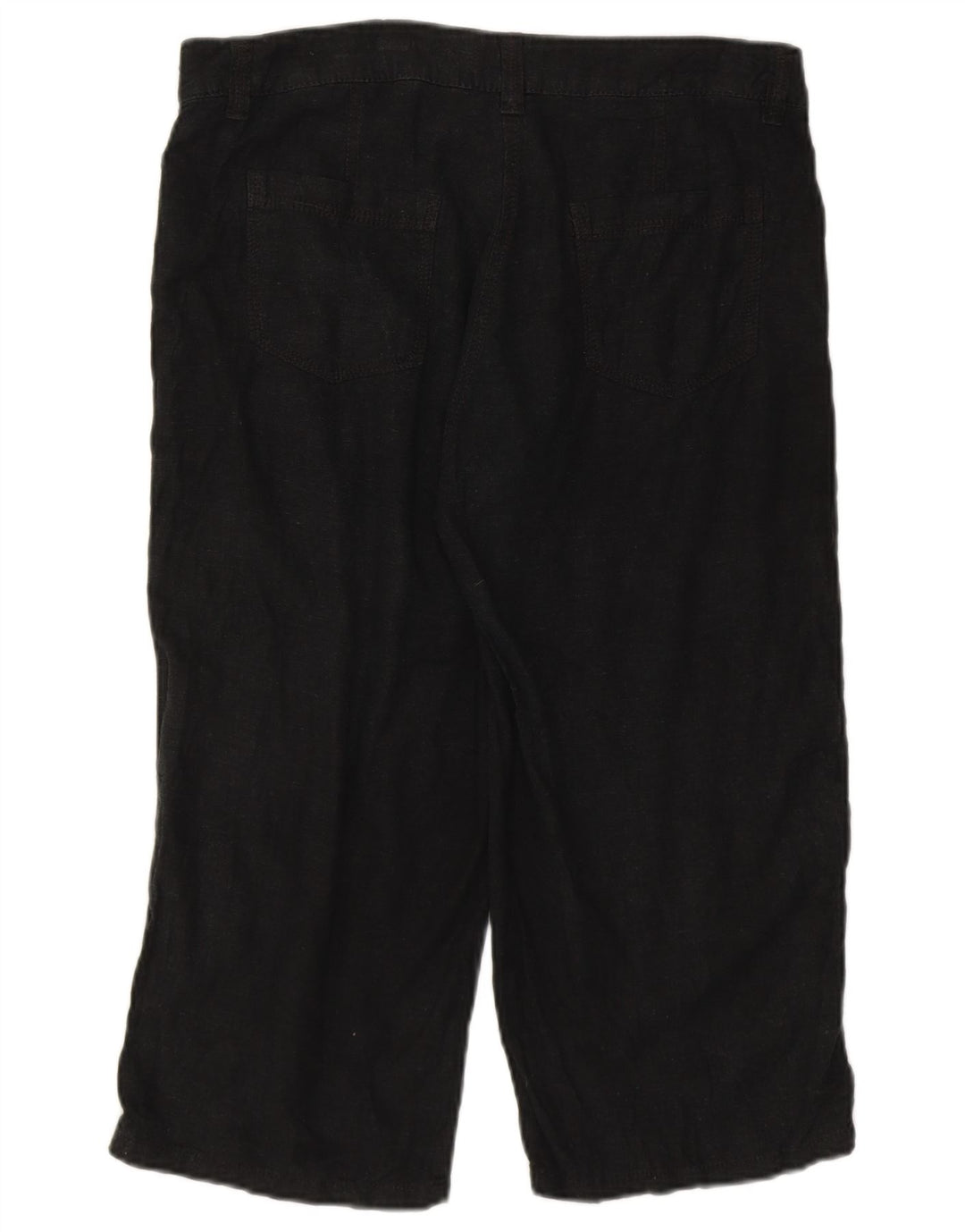 Pantaloni Capri da donna Marks & Spencer UK 12 Medium W32 Lino nero