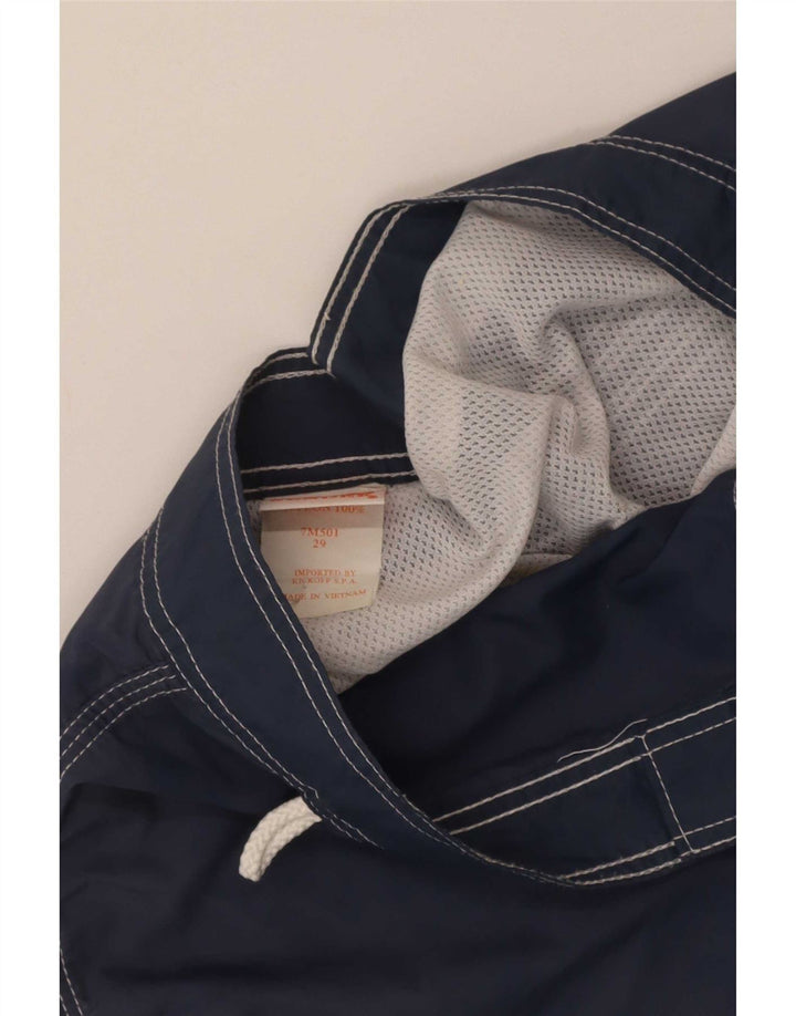 Pantaloncini da bagno da uomo Sundek piccoli in nylon color block blu navy