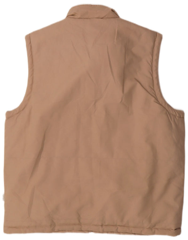Gilet pratico da uomo vintage UK 42 XL Poliestere beige