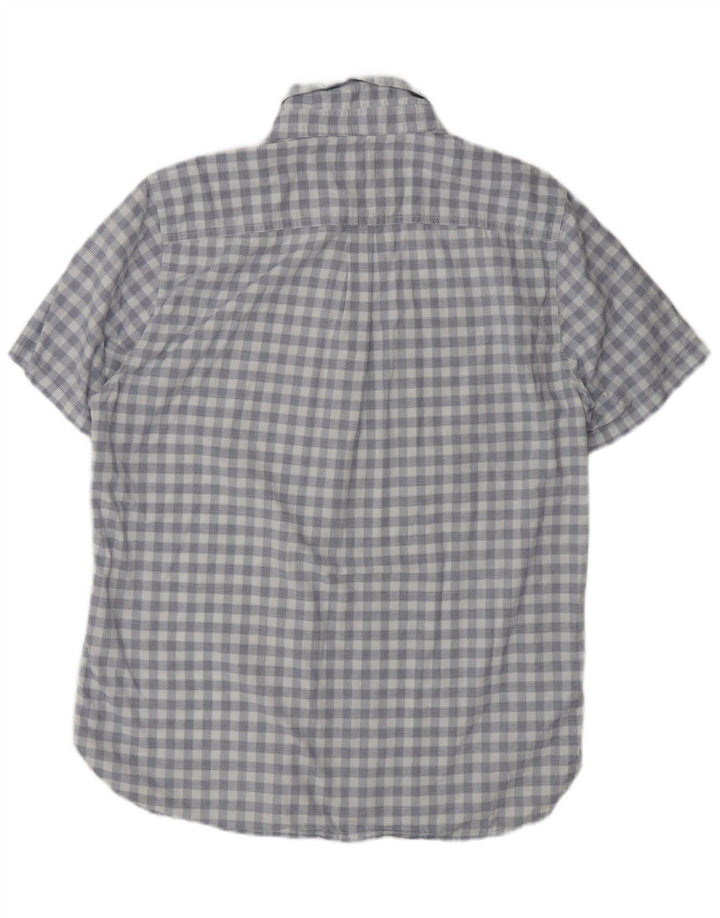 Camicia a maniche corte da uomo vestibilità regolare SUPERDRY XL in cotone a quadri blu
