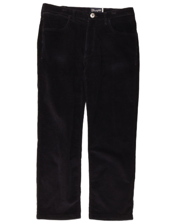 Pantaloni Wrangler da uomo Arizona dritti in velluto a coste W34 L28 cotone blu navy
