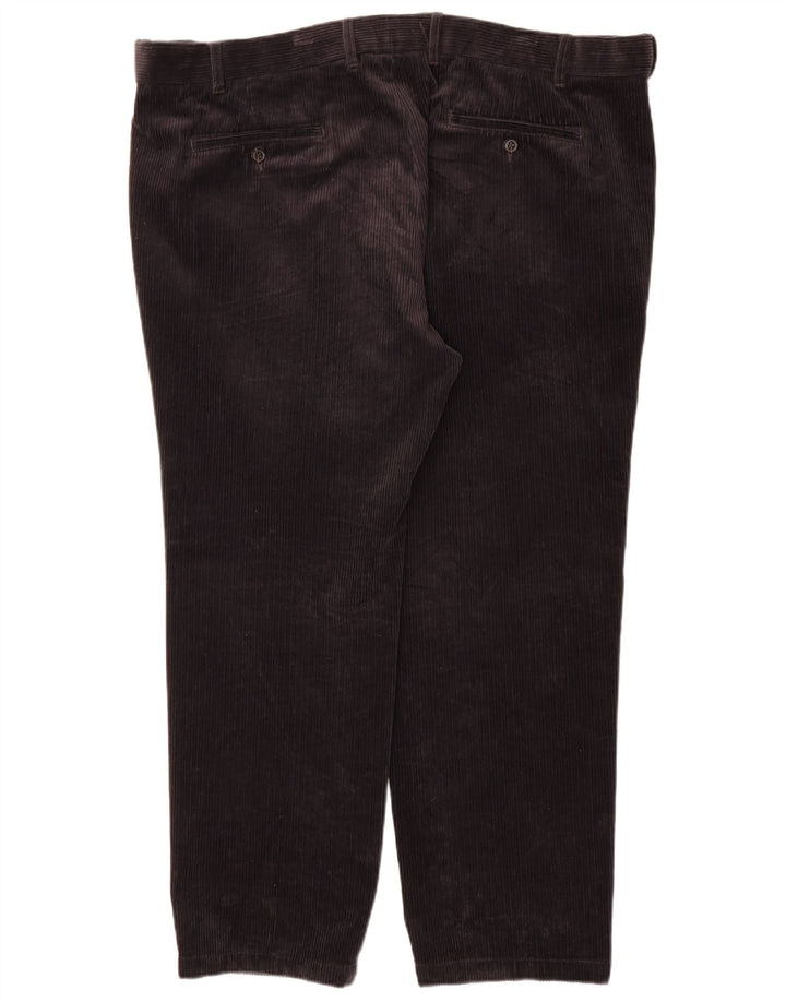 Pantaloni di velluto a coste regolari dritti da uomo Marks & Spencer W44 L29 neri
