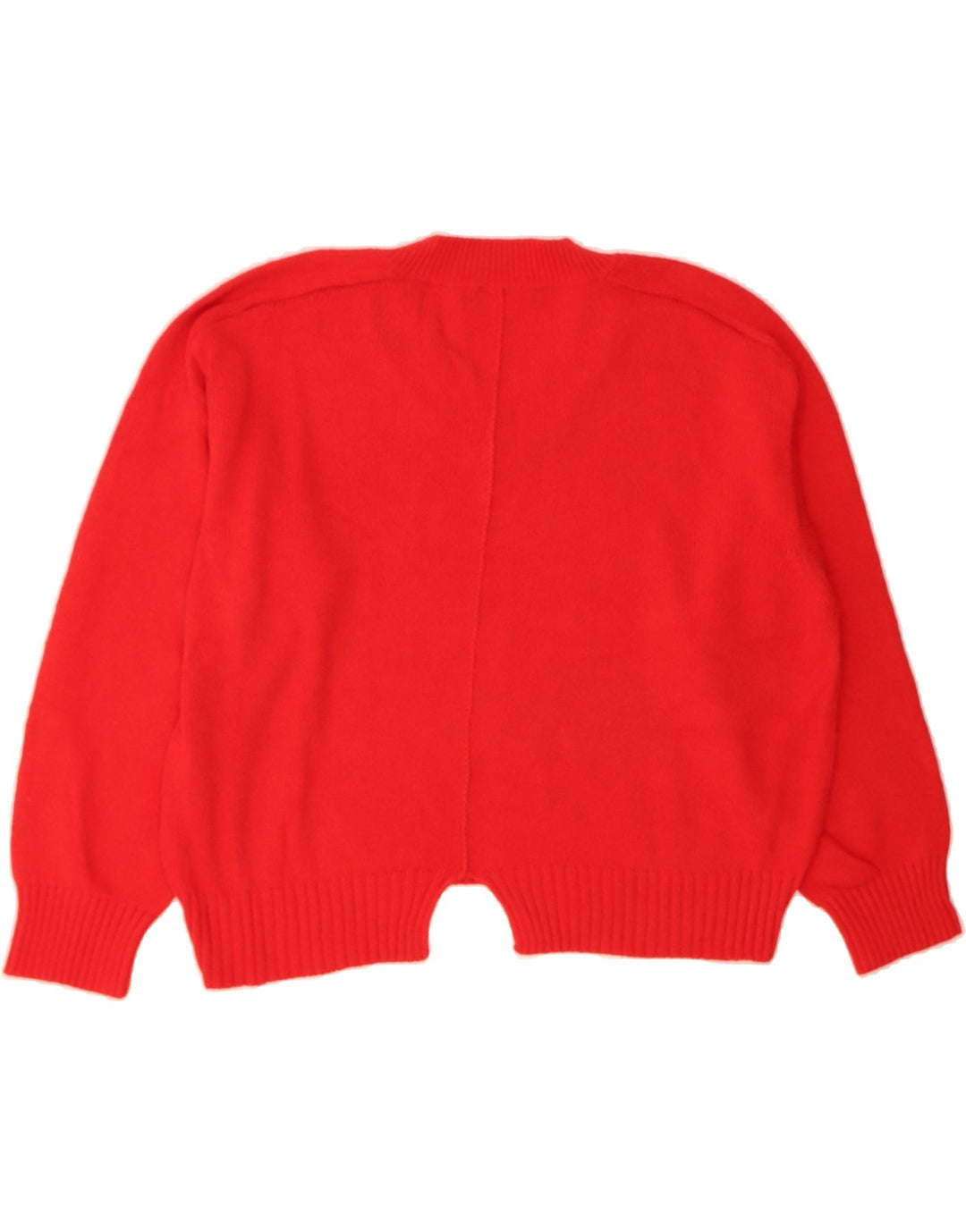 BENETTON Womens V-Neck Jumper Sweater UK 18 XL Red Vintage Benetton and Second-Hand Benetton from Messina Hembry 