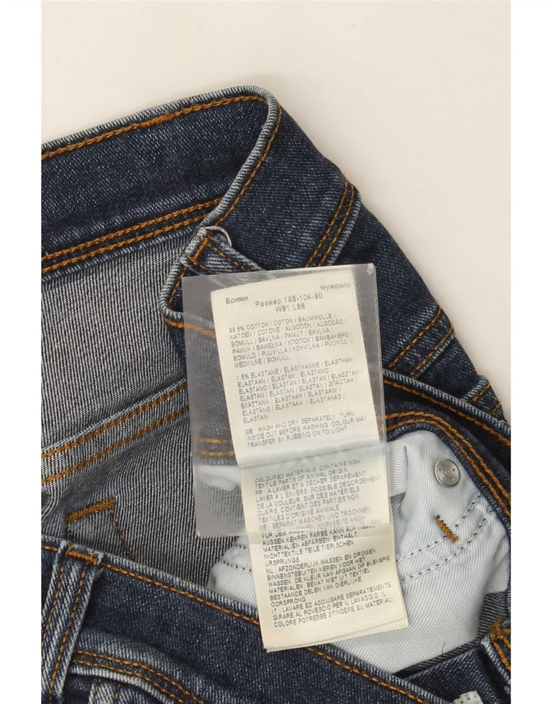 Jeans dritti da uomo Wrangler Texas W36 L34 cotone blu navy