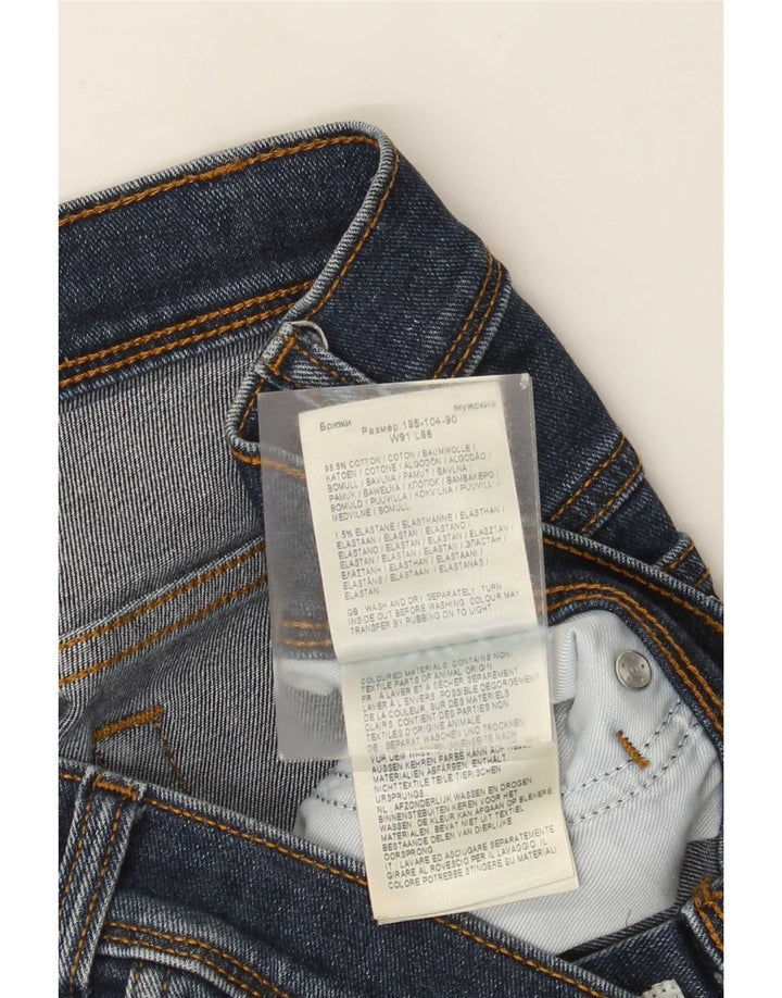 Jeans dritti da uomo Wrangler Texas W36 L34 cotone blu navy