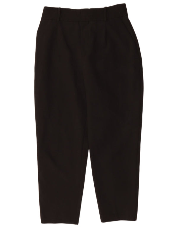 Pantaloni chino con pegging a vita alta da donna Zara grandi W30 L27 neri