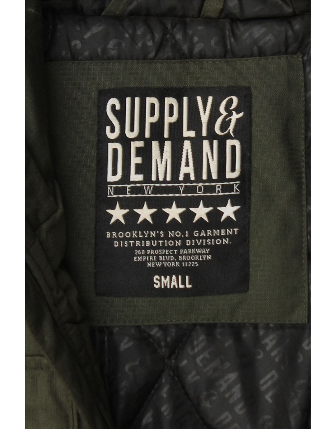 Supply & Demand Giacca utilitaria da uomo con cappuccio UK 36 Small Poliestere kaki