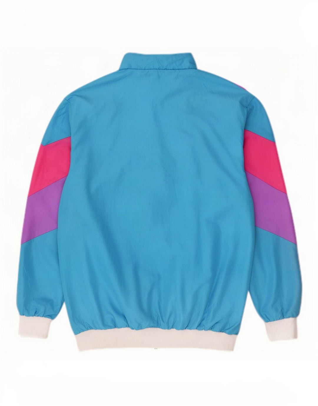 Giacca da ginnastica vintage da uomo 3XL in poliestere color block blu