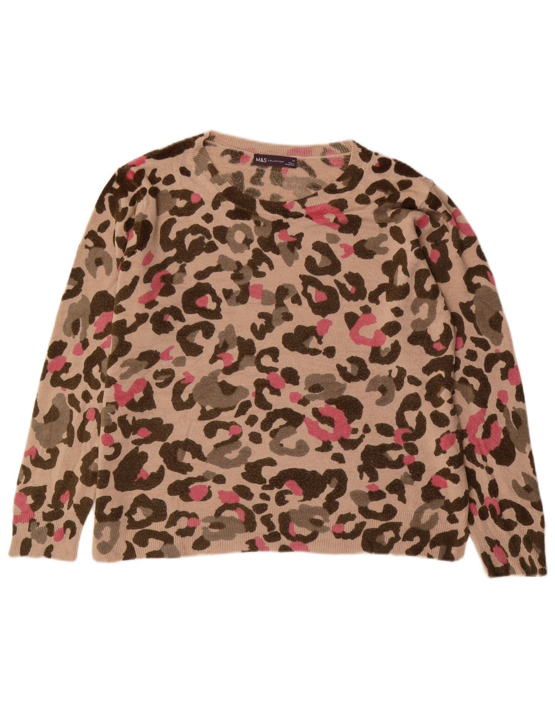 Maglione maglione con scollo a barca da donna Marks & Spencer UK 16 grande Beige