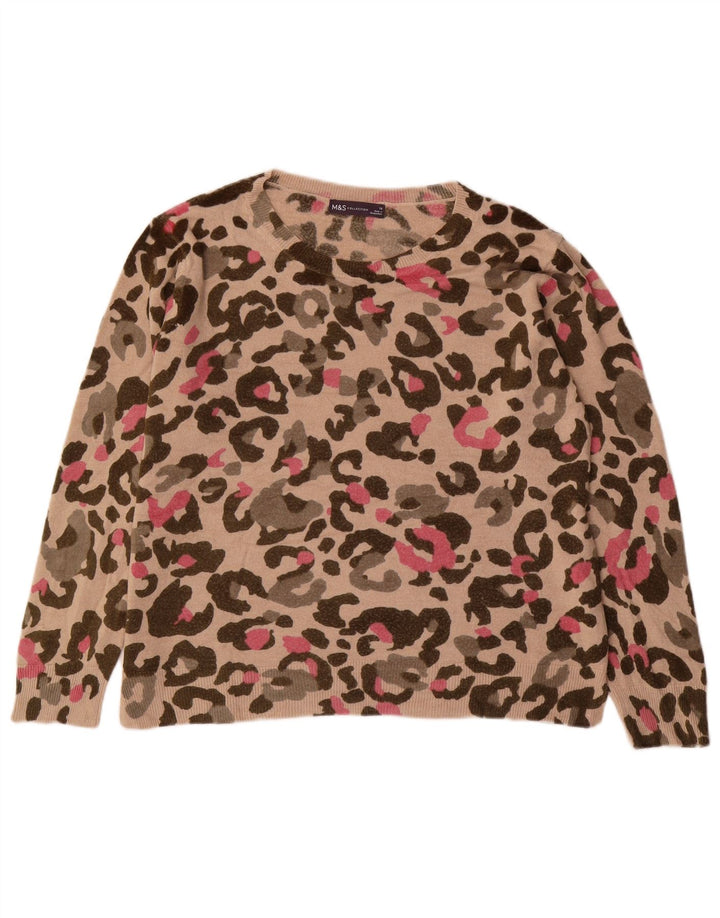 Maglione maglione con scollo a barca da donna Marks & Spencer UK 16 grande Beige