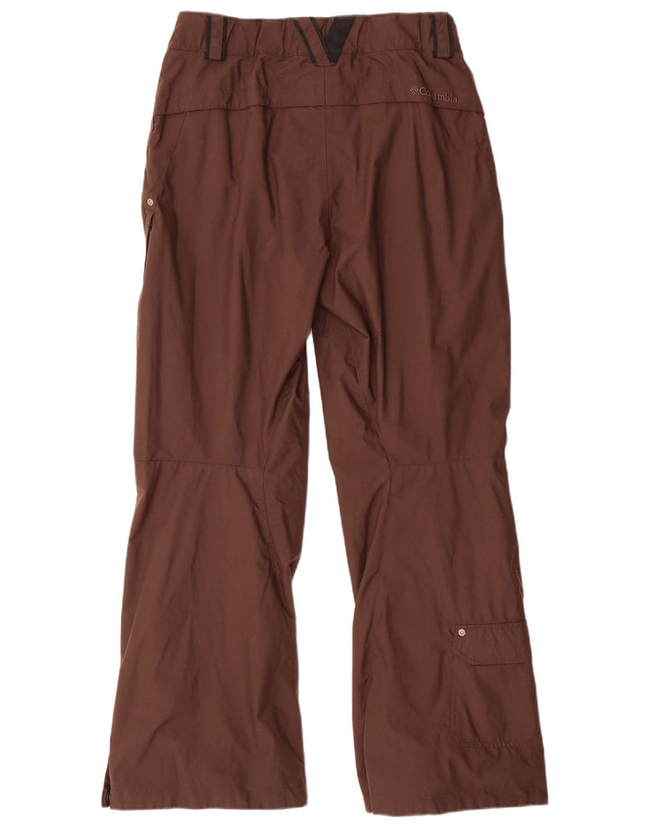Pantaloni da sci da donna COLUMBIA UK 10 piccoli in nylon marrone