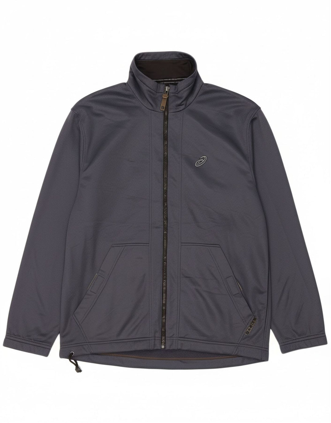 ASICS Mens Tracksuit Top Jacket Small Navy Blue Polyester