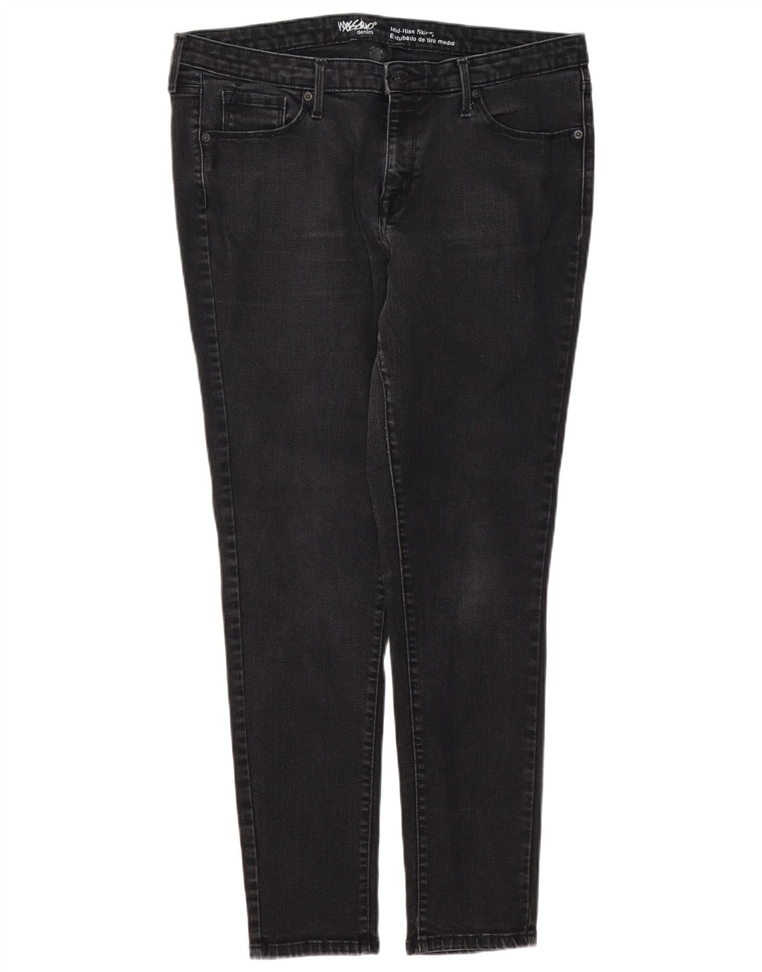 MOSSIMO Jeans skinny elasticizzati Power da donna US 14 Large W32 L29 Nero