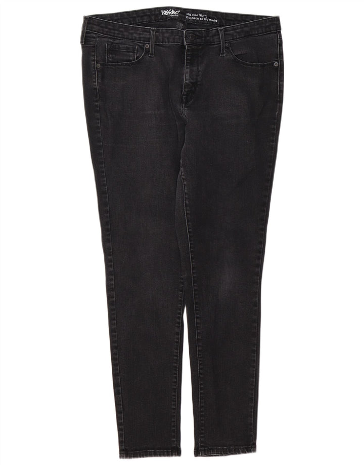 MOSSIMO Jeans skinny elasticizzati Power da donna US 14 Large W32 L29 Nero