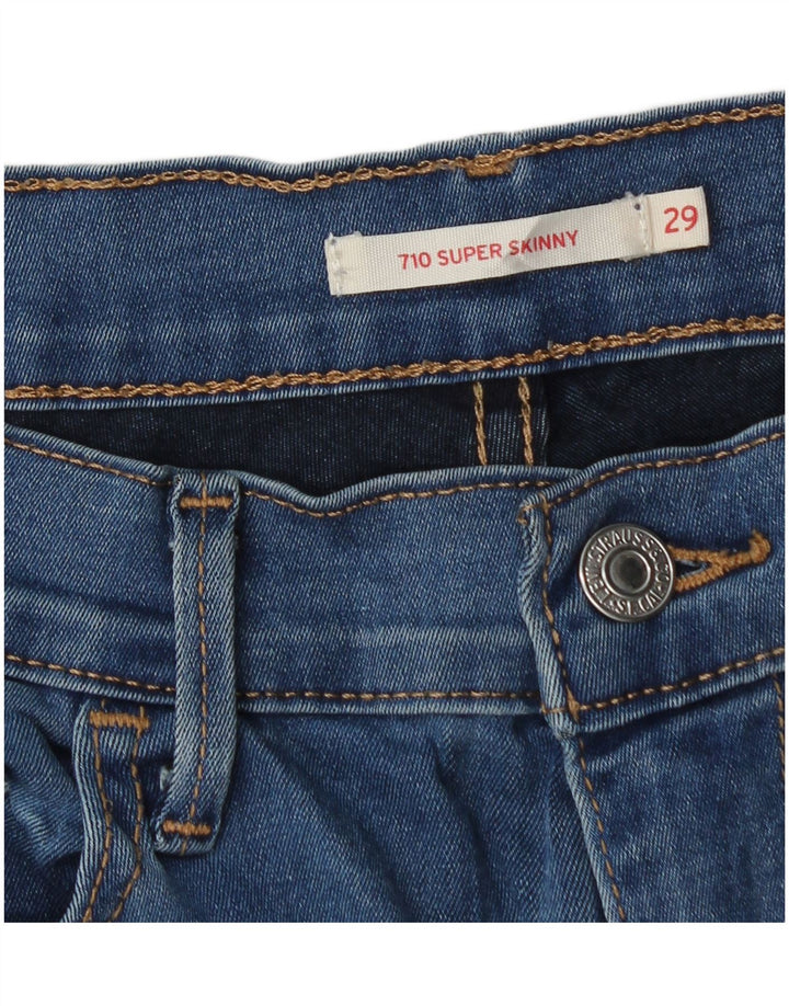Jeans Levi's 710 Super Skinny da donna W29 L29 in cotone blu