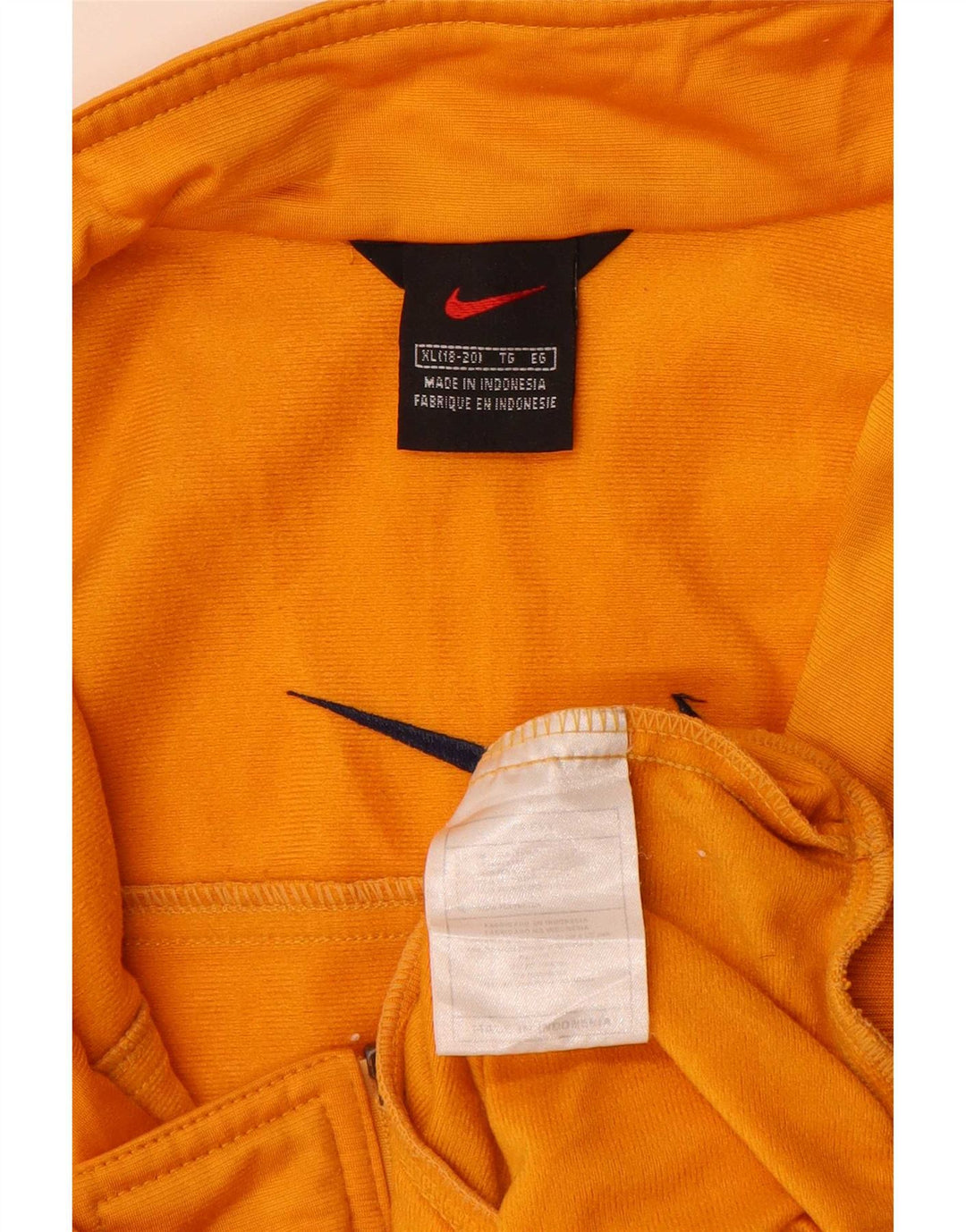 Giacca superiore della tuta da ragazzo Nike 13-14 anni XL poliestere giallo