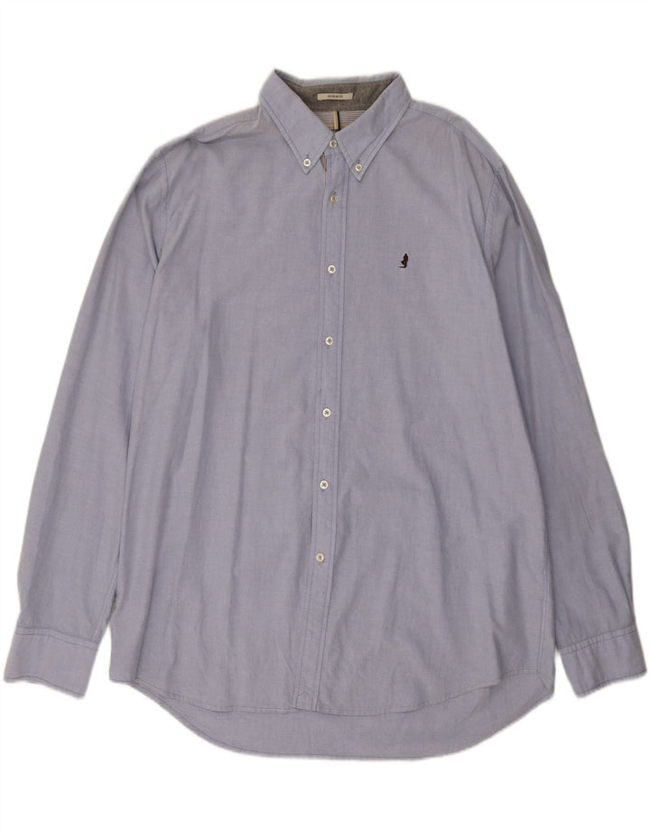 MARLBORO CLASSICS Mens Regular Fit Shirt 3XL Blue Vintage Marlboro Classics and Second-Hand Marlboro Classics from Messina Hembry 