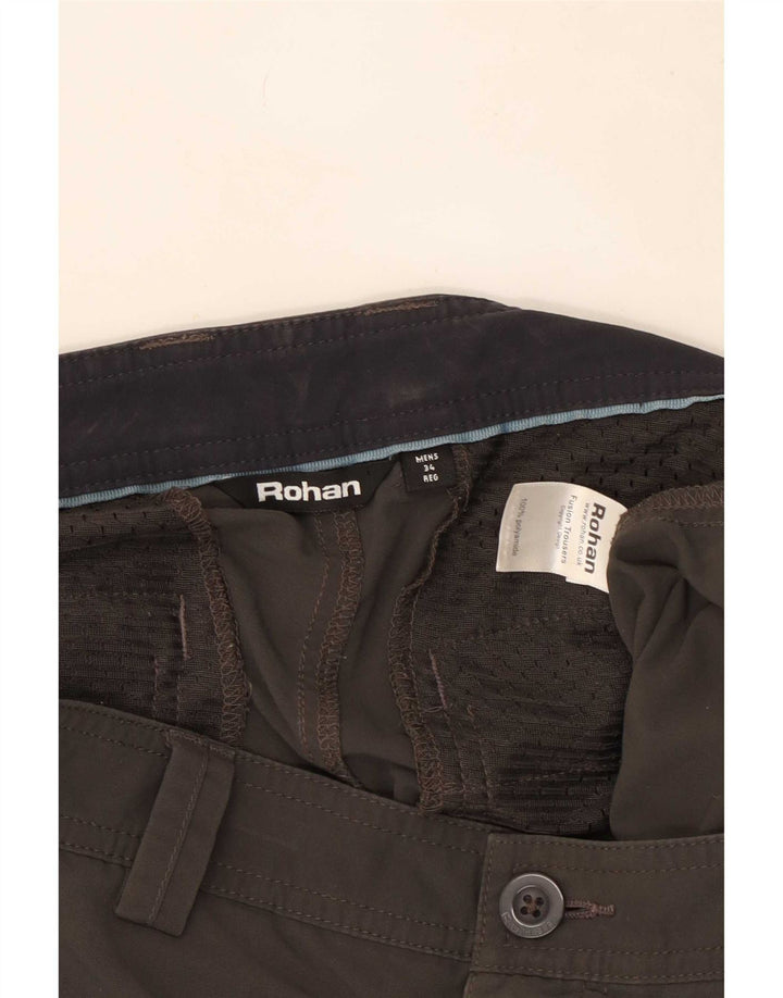 Pantaloni chino dritti da uomo Rohan W34 L29 poliestere kaki