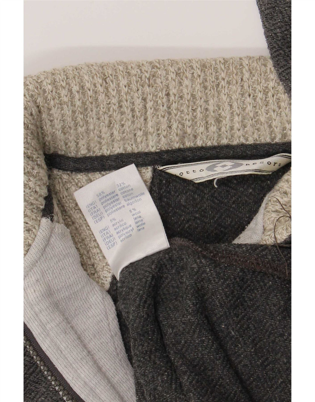 Maglione maglione oversize da donna con collo a polo oversize Lotto UK 12 Grigio medio chiazzato