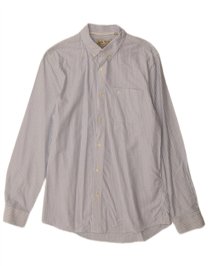 Camicia da uomo Jack Wills piccola in cotone gessato blu