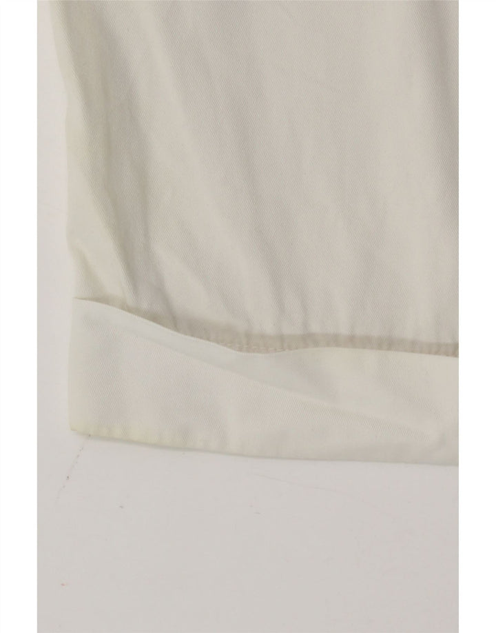 Pantaloncini chino da donna Benetton IT 42 medi W30 cotone bianco