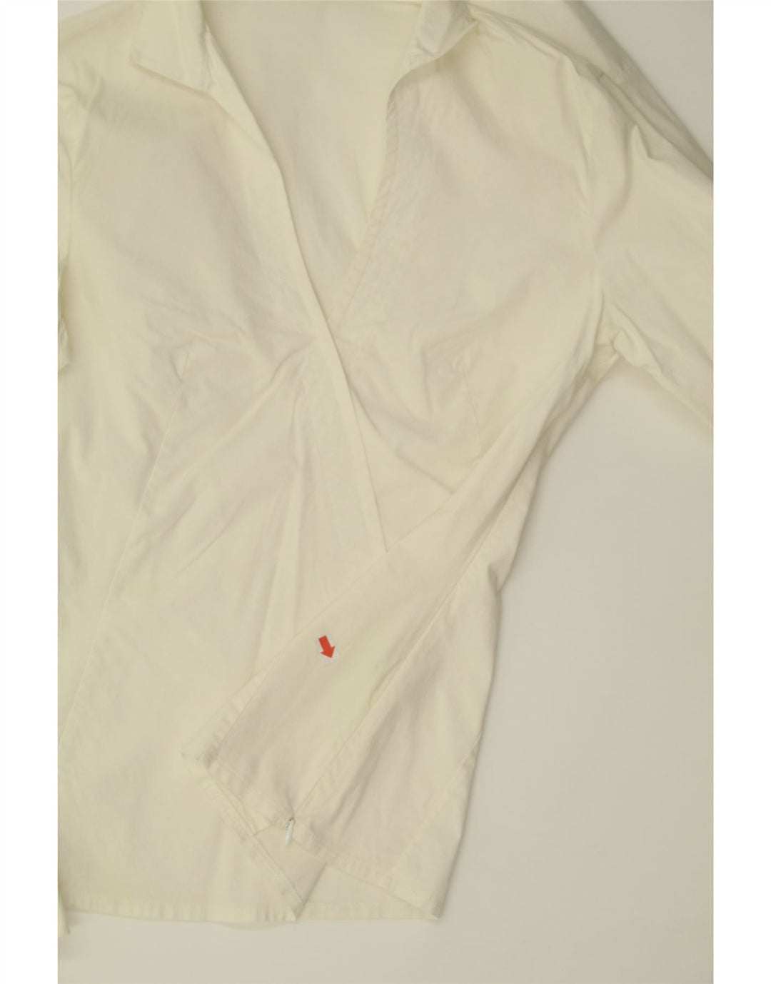 BENETTON Camicia da donna Camicetta UK 12 Cotone bianco medio