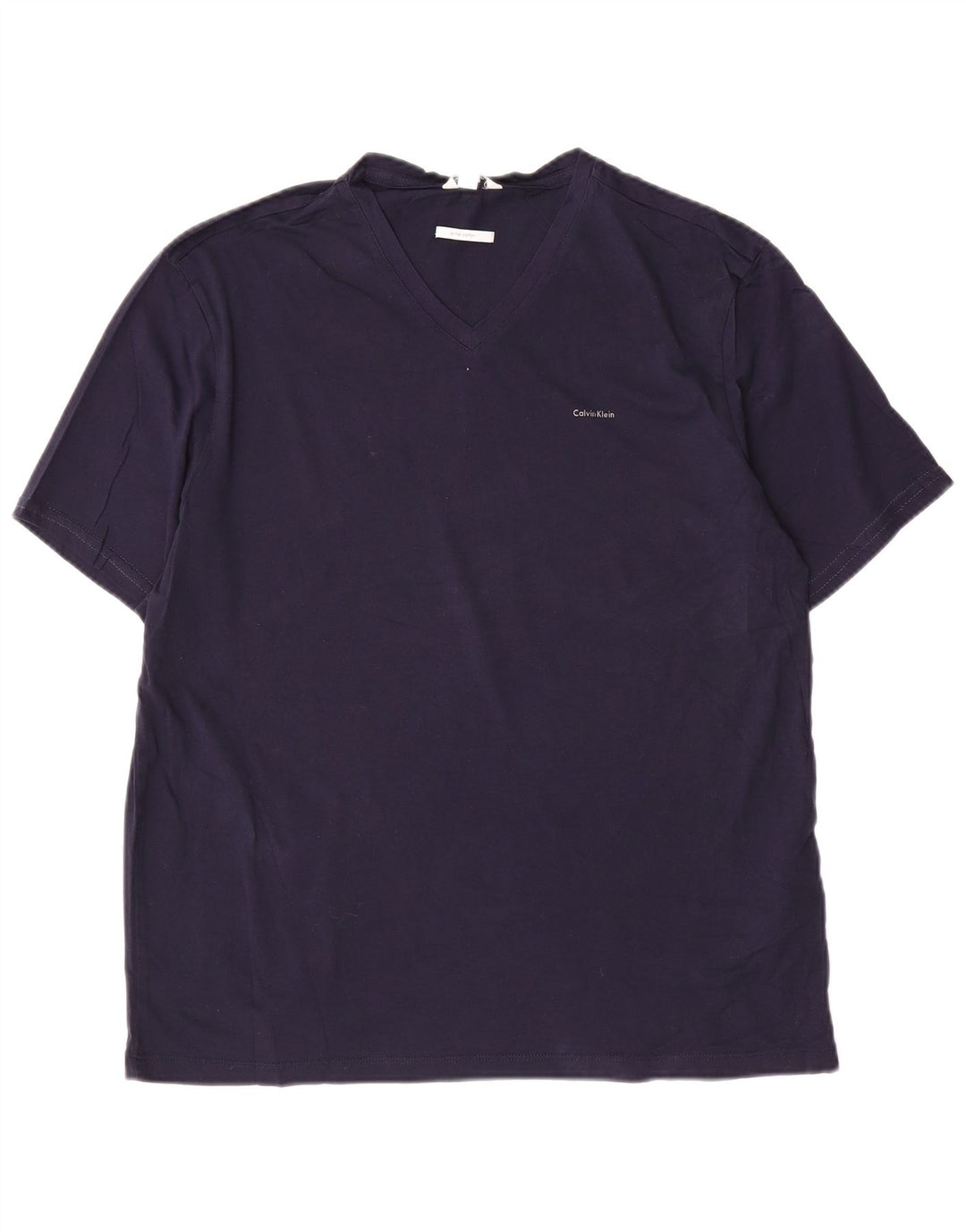 CALVIN KLEIN T-shirt da uomo Top Large in cotone blu navy