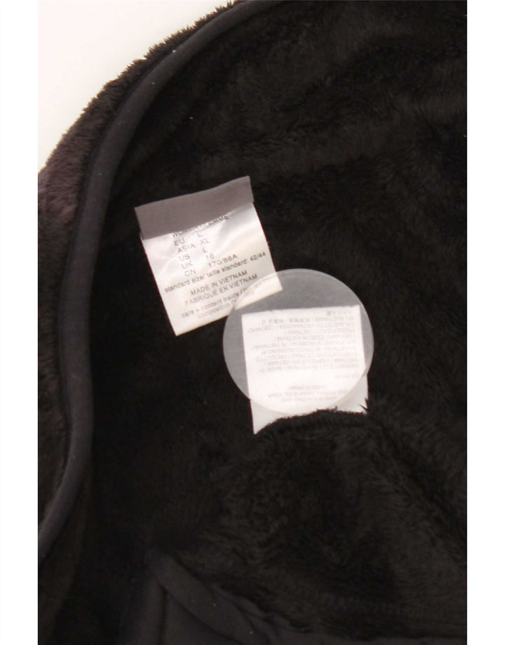 Giacca in pile foderata da donna Jack Wolfskin UK 16 grande poliestere nero